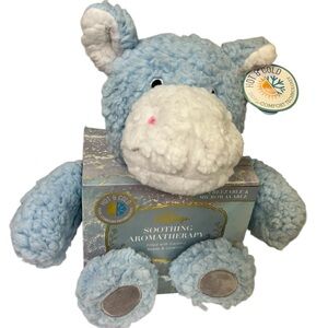 Cozy Hugs Blue Hippo Plush Aromatherapy Hot & Cold Microwaveable w/ Box